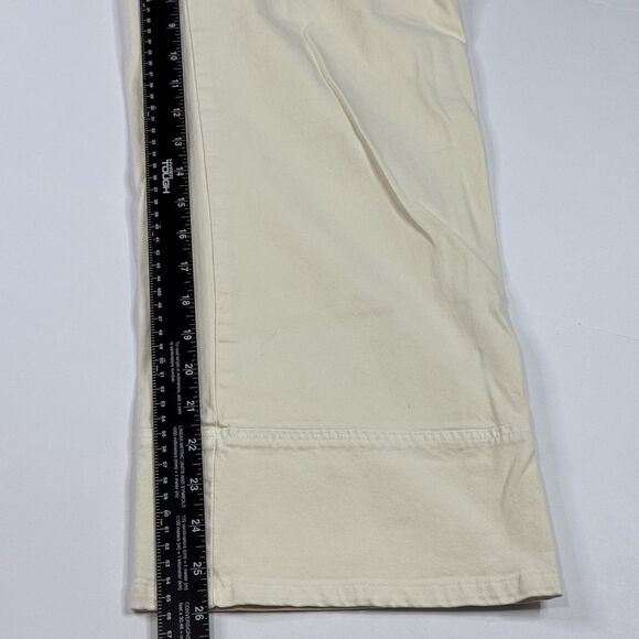 A.L.C. Womens Wide Leg Ivory Denim Baggy Pants Size 2 Y2K - Picture 7 of 8